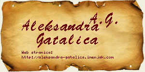 Aleksandra Gatalica vizit kartica